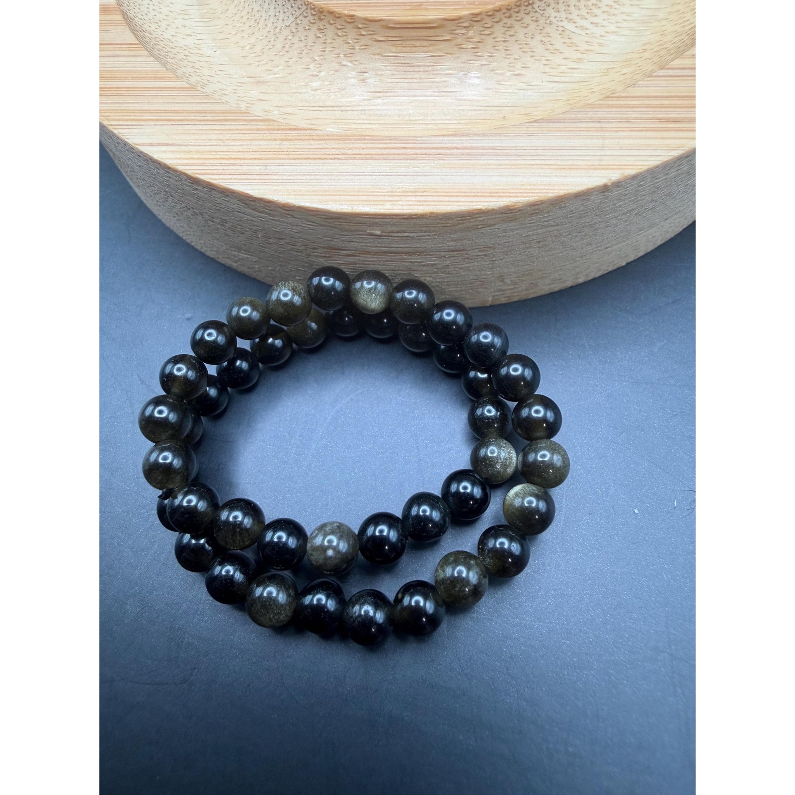 Gold Sheen Obsidian 45mm Bracelet